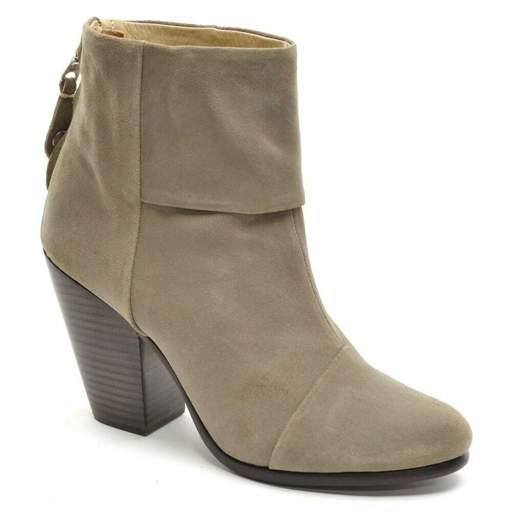 Rag & Bone Newbury Stone Waxy Leather Ankle Boot 40 Nwt